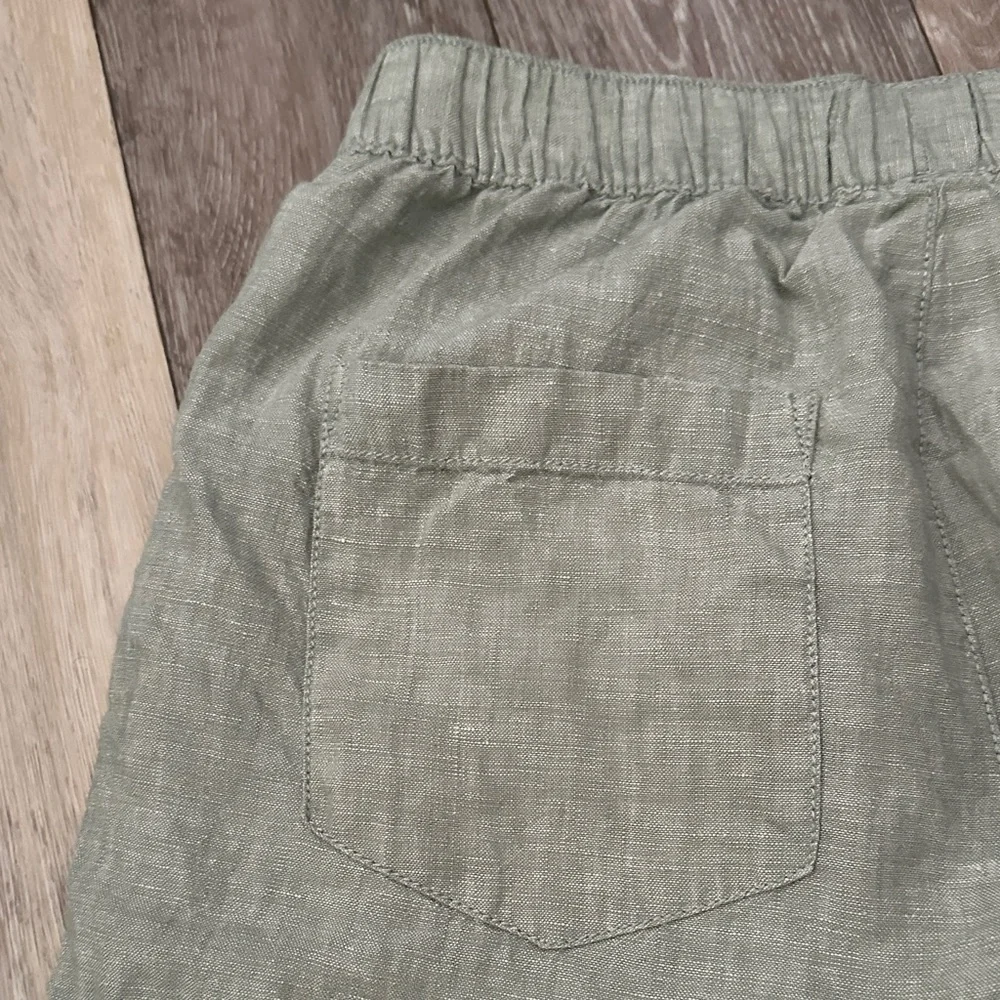 CYNTHIA ROWLEY | Light Green Wide Leg Linen Pants - Picture 9 of 13